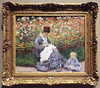 Camille Monet and Child in the Artist's Garden at Argenteuil by Monet in the Boston Museum of Fine Arts, January 2018