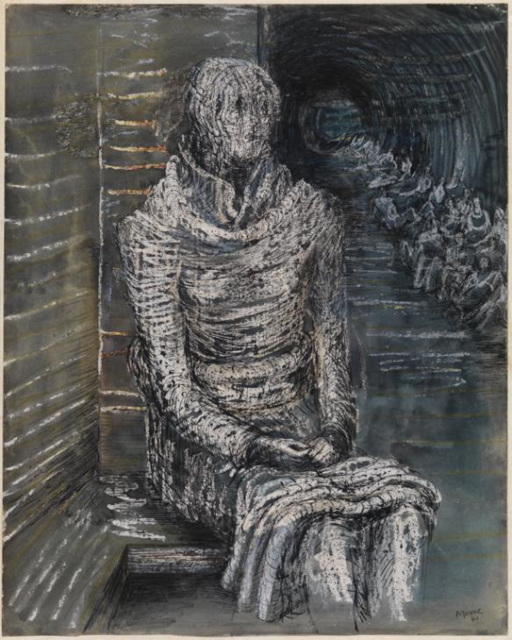 Henry Moore, Woman Seated in the Underground, 1941
