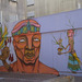 Mural by Cena 7, inspired in South-American indian tribes.