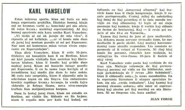 Forge, Nekorlogo pri Vanselow, en PolE Mar. 1960