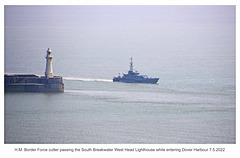 Border Force cutter entering Dover harbour 7 5 2022