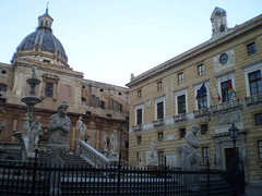 Pretorian Fountain, Sainte Catherine Church and Palace of the Senate.