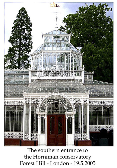 Southern entrance to Horniman conservatory 19 5 2005
