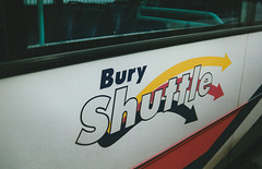 First Eastern Counties Bury Shuttle logo – 29 Apr 2001