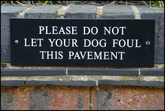 discreet dog fouling sign