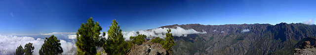 La Palma, from Pico Bejenado (1.854 M.) ✿ Panoramic shot of 23 photos