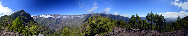 La Palma, left Pico Bejenado (1.854 M.) ✿ Panoramic shot of 24 photos