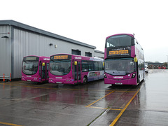 First Leicester Citybus vehicles at the garage - 27 Jul 2019P1030236
