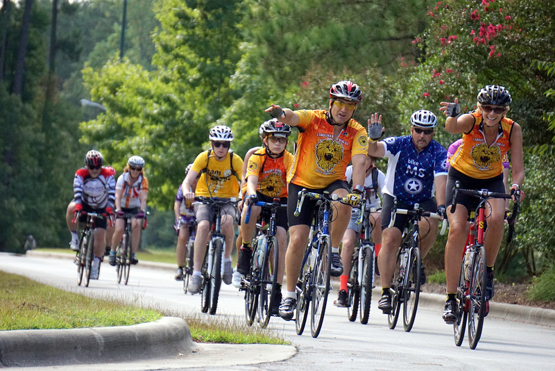 Cyclists at Carolina Colours