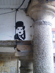 Charlie Chaplin stencil.