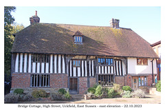 Bridge Cottage,High Street, Uckfield, view from east 22 10 2023