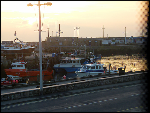 dusk at West Bay harbour