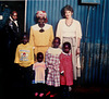 With the Daniel Kirima and family in their new clothes, 1988