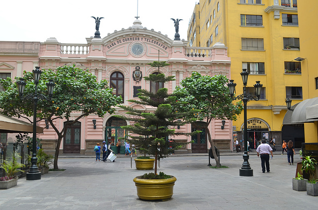 Lima, Central Post Office and Telegraph at Jirón Conde de Superunda Street