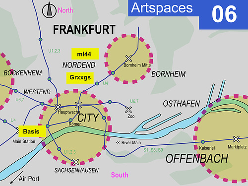 Kunsträume in Frankfurt 2006 --- map2006
