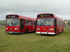 Preserved former London Transport LS35 (KJD 535P) and LS343 (AYR 343T) at Showbus - 29 Sep 2019 (P1040717)