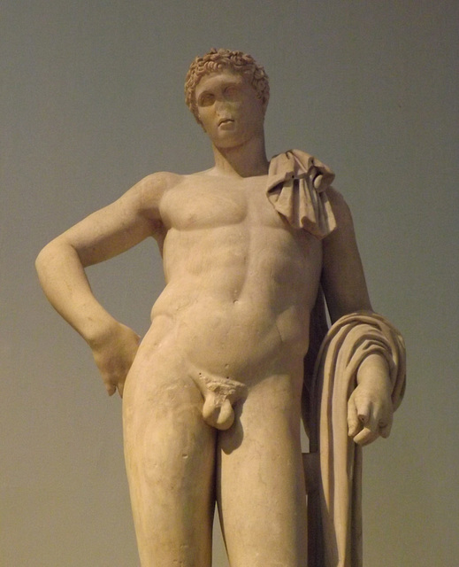 Detail of the Kew Gardens Hermes in the British Museum, May 2014