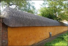 thatched cob wall