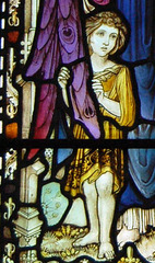 Detail of Faith Hope and Charity Window, Uffington Church, Lincolnshire