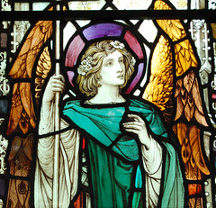Detail of Faith, Hope, and Charity Window, Uffington Church, Lincolnshire