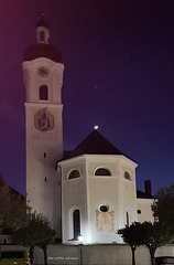 The moon on the top of the church