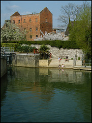 old mill ruin by the Thames