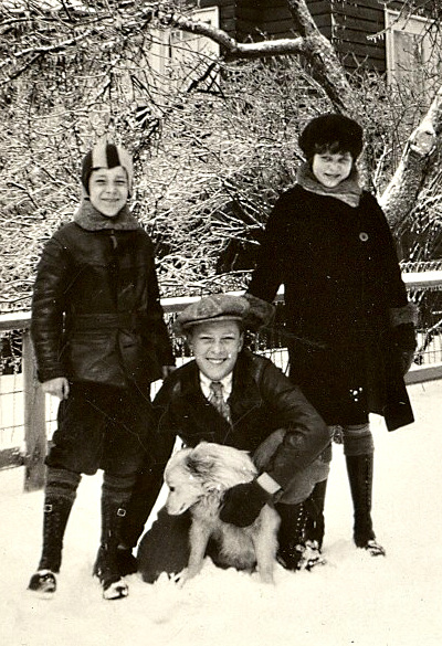 Grossenbach children, Dick, Carl and Doris, about 1930, Milwaukee