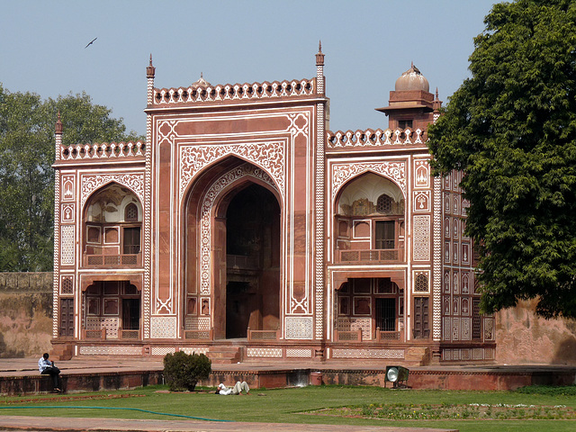Agra- Itimad-ud-Daulah's Tomb- Gateway from Interior