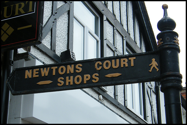Newtons Court sign