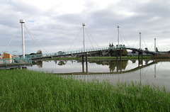 Pedestrian bridge over River Sado.
