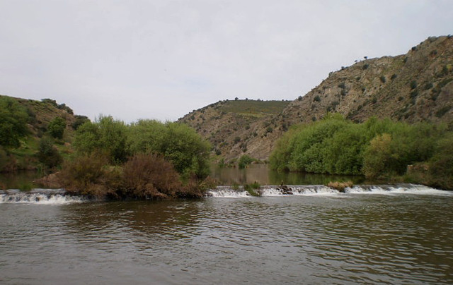 Weir on Guadiana River.