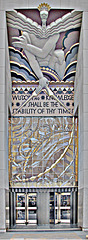 Planned redesign of the entrance of the former Rockefeller Center based on artwork by Lee Lawrie based on artwork by William Blake