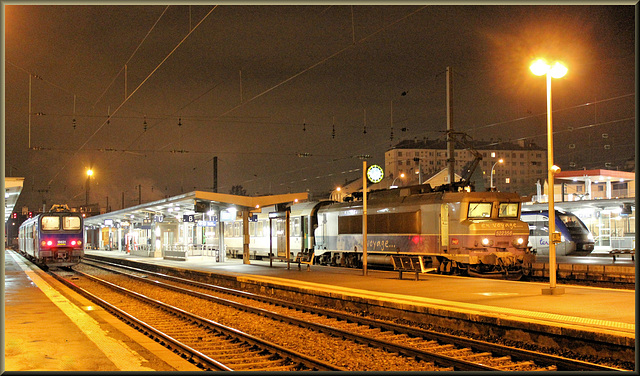 Besançon (25) 21 janvier 2014. 20h30. La gare Viotte.
