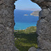 Rhodes, The Monolithos Castle, Looking through the Embrasure on the Armenistis Cape