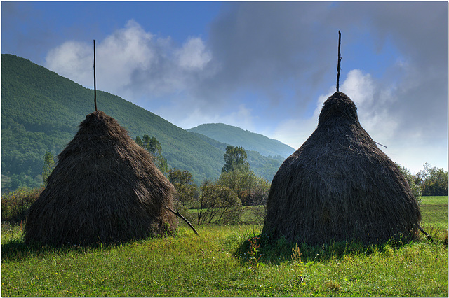 Haystacks in Moldovia
