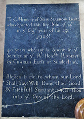 great brington church, northants (59)tomb of servant john sparrow +1708