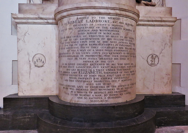 christ church spitalfields london   (37)tomb by flaxman to sir robert ladbroke +1794