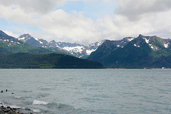 Alaska, The Resurrection Bay and Spring Creek Valley in Godwin Mountains