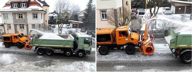 Clearing snow in the Allgäu, Pictures 1 from 3. ©UdoSm