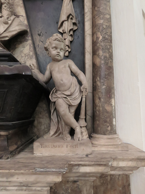 christ church spitalfields london   (13)cherub on tomb of edward peck +1736 by thomas dunn