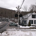 Railroad crossing in the white mountains