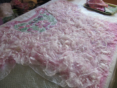 layout for a nuno felted blouse
