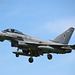 An RAF Typhoon FGR-4 aircraft from 12 Squadron landing at Coningsby