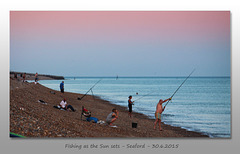 Fishing as the Sun sets  - Seaford - 30.6.2015