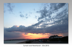 Sunset over Newhaven - from Seaford - 30.6.2015