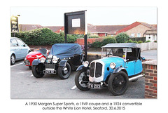 Three old timers outside the hotel - Seaford - 30.6.2015