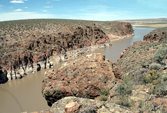 Flooded slot canyon
