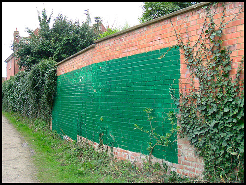council vandalises canalside wall