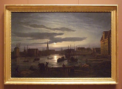 Copenhagen Harbor by Moonlight by Dahl in the Metropolitan Museum of Art, July 2011