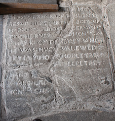 Servants memorial, Wentworth Old Church, South Yorkshire